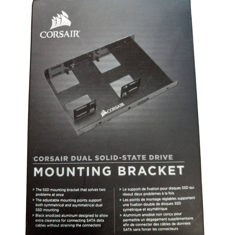 Corsair CSSD-BRKT2 Dual SSD Solid State Mounting Bracket 3.5" Brand New